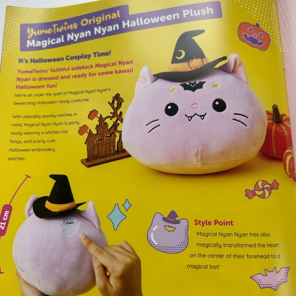 NWT magical nyan nyan Halloween plush cat with witch hat - Picture 2 of 2